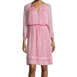 DVF 
Parry Silk Blouson Dress, Sarasa Coral  $448